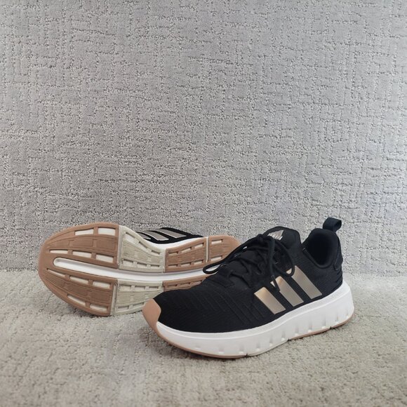 Adidas Swift Run Men's Size US 10 Black Gum Low Top Textile Athletic Sneakers - Picture 10 of 11